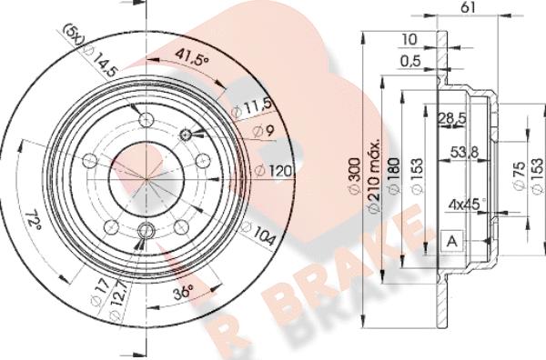 R Brake 78RBD26668 - Kočioni disk www.molydon.hr