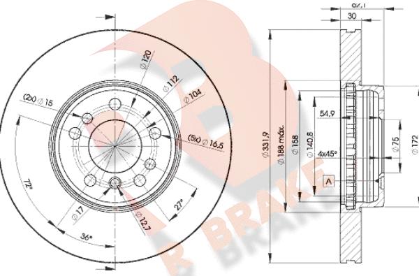 R Brake 78RBD26045 - Kočioni disk www.molydon.hr