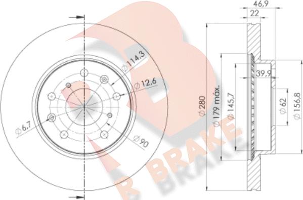 R Brake 78RBD26041 - Kočioni disk www.molydon.hr