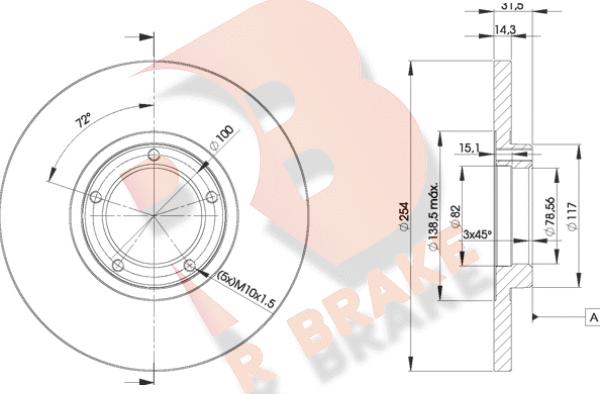 R Brake 78RBD26055 - Kočioni disk www.molydon.hr