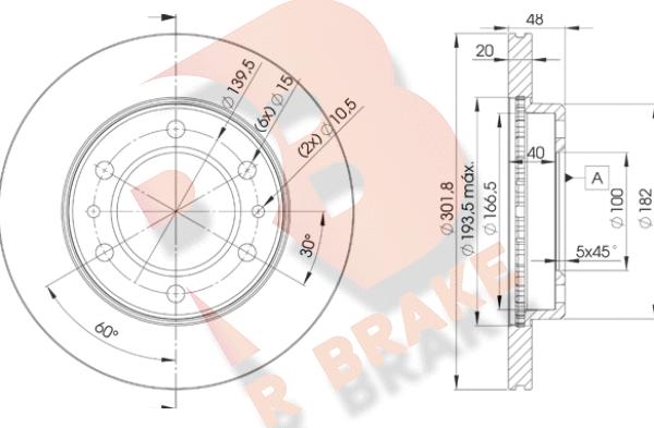 R Brake 78RBD26004 - Kočioni disk www.molydon.hr