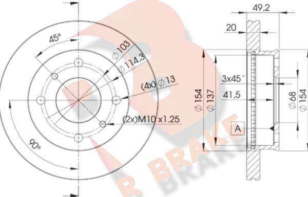 R Brake 78RBD26001 - Kočioni disk www.molydon.hr