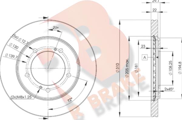 R Brake 78RBD26010 - Kočioni disk www.molydon.hr