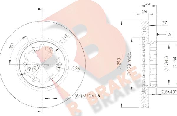 R Brake 78RBD26031 - Kočioni disk www.molydon.hr