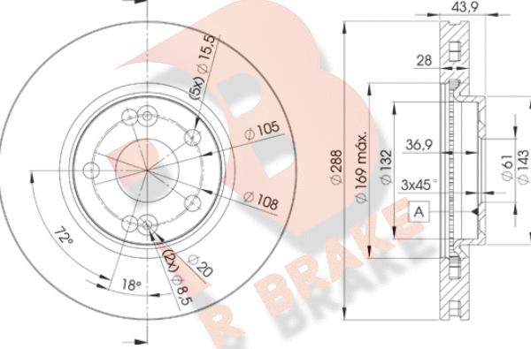 R Brake 78RBD26029 - Kočioni disk www.molydon.hr