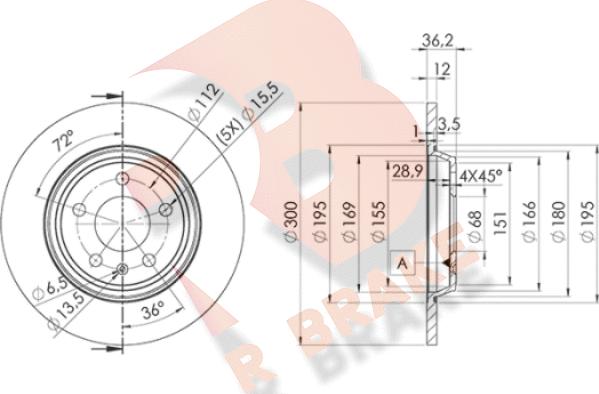 R Brake 78RBD26075 - Kočioni disk www.molydon.hr