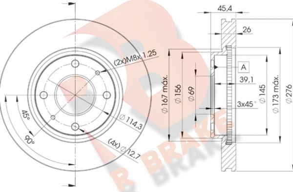 R Brake 78RBD26070 - Kočioni disk www.molydon.hr