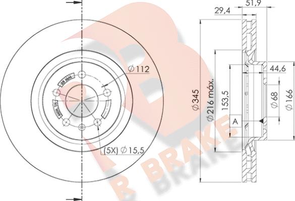 R Brake 78RBD26078 - Kočioni disk www.molydon.hr