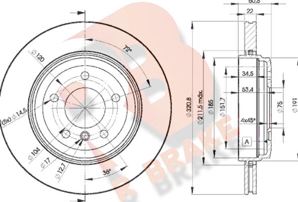 R Brake 78RBD26073 - Kočioni disk www.molydon.hr