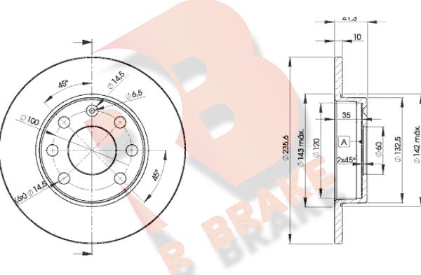 R Brake 78RBD26193 - Kočioni disk www.molydon.hr