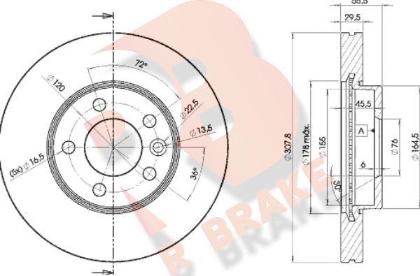 R Brake 78RBD26153 - Kočioni disk www.molydon.hr