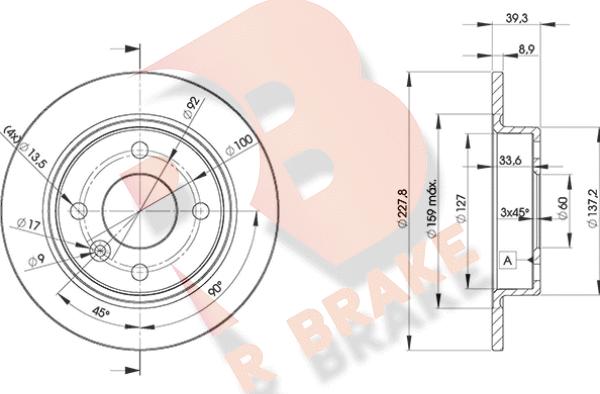 R Brake 78RBD26165 - Kočioni disk www.molydon.hr