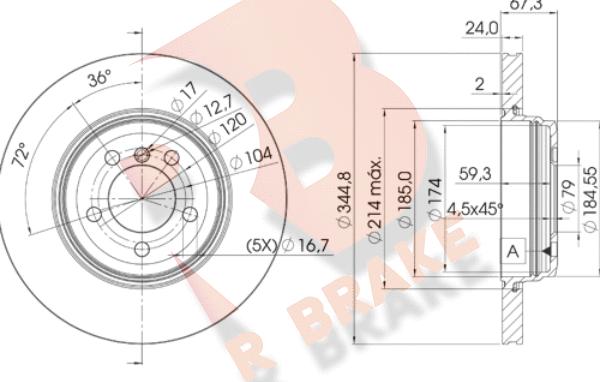 R Brake 78RBD26129 - Kočioni disk www.molydon.hr