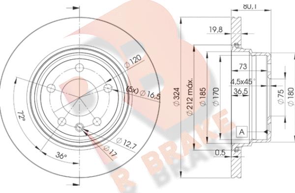 R Brake 78RBD26849 - Kočioni disk www.molydon.hr