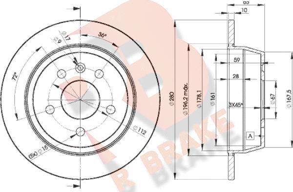 R Brake 78RBD26381 - Kočioni disk www.molydon.hr