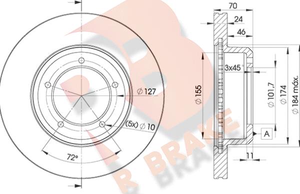 R Brake 78RBD20902 - Kočioni disk www.molydon.hr