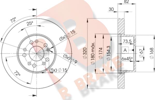 R Brake 78RBD20912 - Kočioni disk www.molydon.hr