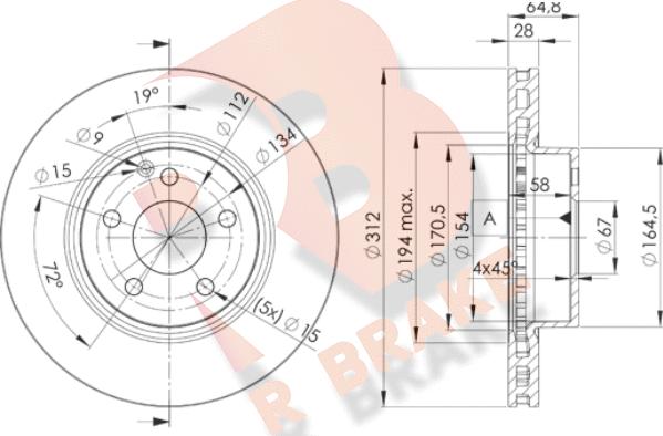 R Brake 78RBD20414 - Kočioni disk www.molydon.hr