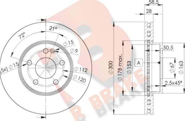 R Brake 78RBD20415 - Kočioni disk www.molydon.hr