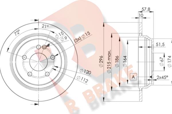 R Brake 78RBD20416 - Kočioni disk www.molydon.hr