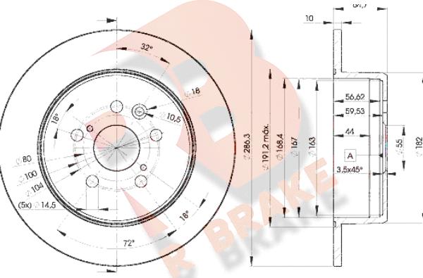 R Brake 78RBD20430 - Kočioni disk www.molydon.hr