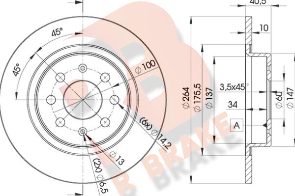 R Brake 78RBD20592 - Kočioni disk www.molydon.hr