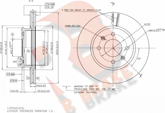 R Brake 78RBD20560 - Kočioni disk www.molydon.hr