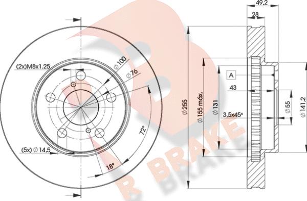 R Brake 78RBD20501 - Kočioni disk www.molydon.hr