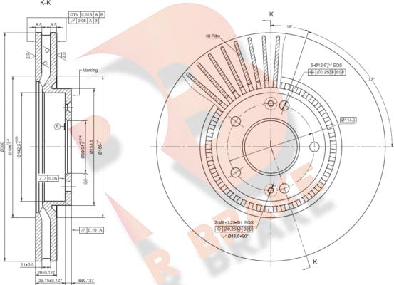 R Brake 78RBD20586 - Kočioni disk www.molydon.hr