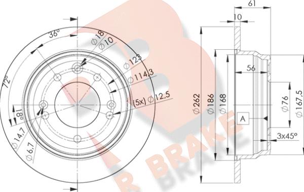 R Brake 78RBD20581 - Kočioni disk www.molydon.hr