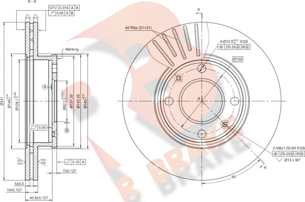 R Brake 78RBD20570 - Kočioni disk www.molydon.hr