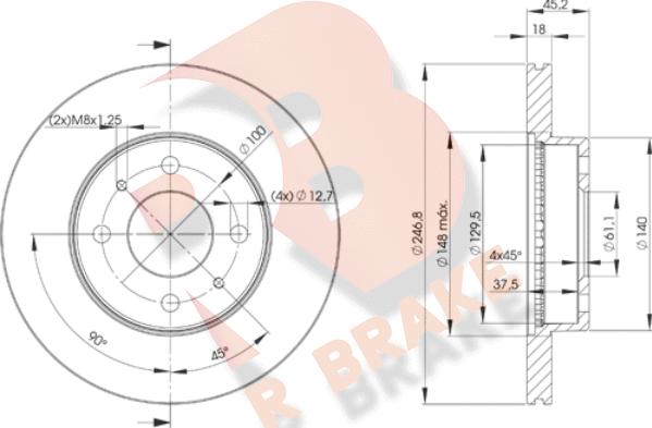 R Brake 78RBD20602 - Kočioni disk www.molydon.hr