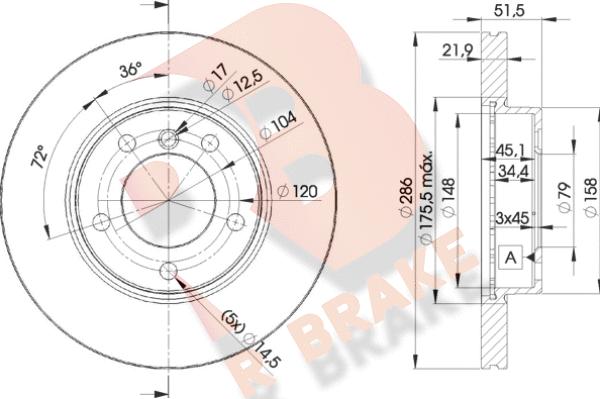 R Brake 78RBD20674 - Kočioni disk www.molydon.hr