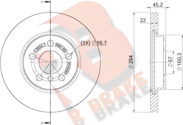 R Brake 78RBD20046 - Kočioni disk www.molydon.hr