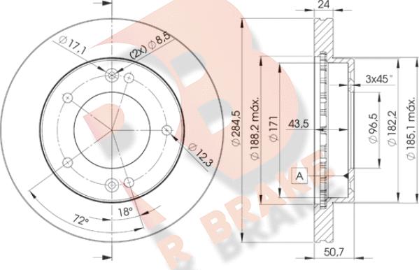 R Brake 78RBD20008 - Kočioni disk www.molydon.hr