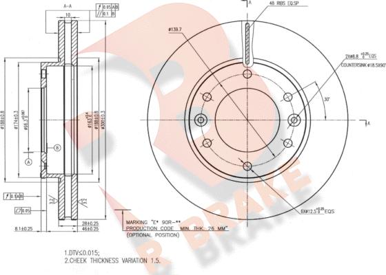 R Brake 78RBD20019 - Kočioni disk www.molydon.hr