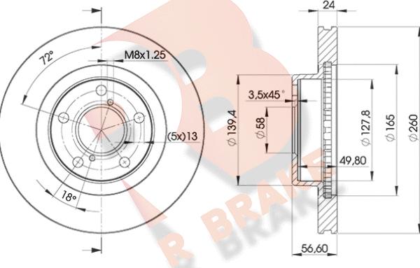 R Brake 78RBD20031 - Kočioni disk www.molydon.hr