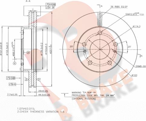 R Brake 78RBD20023 - Kočioni disk www.molydon.hr