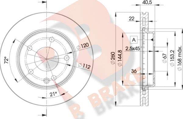 R Brake 78RBD20113 - Kočioni disk www.molydon.hr