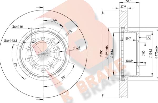 R Brake 78RBD20805 - Kočioni disk www.molydon.hr