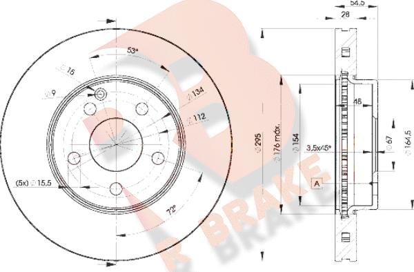 R Brake 78RBD20812 - Kočioni disk www.molydon.hr