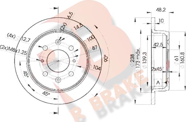 R Brake 78RBD20817 - Kočioni disk www.molydon.hr