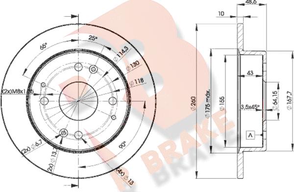 R Brake 78RBD20835 - Kočioni disk www.molydon.hr