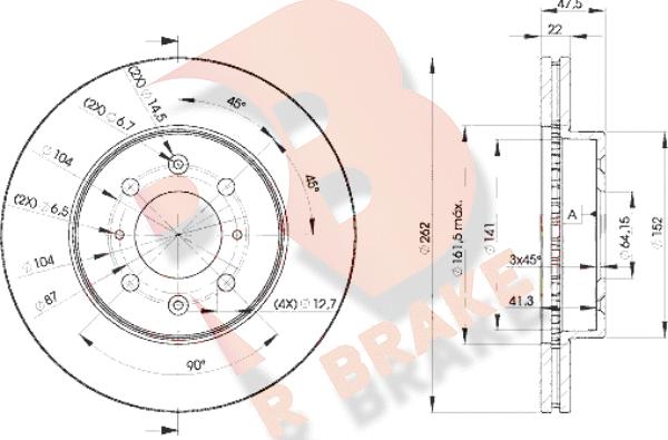 R Brake 78RBD20830 - Kočioni disk www.molydon.hr