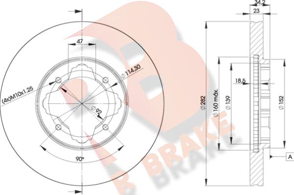 R Brake 78RBD20837 - Kočioni disk www.molydon.hr