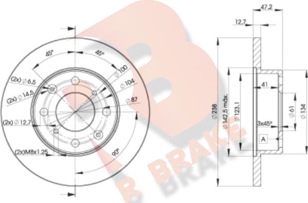 R Brake 78RBD20829 - Kočioni disk www.molydon.hr