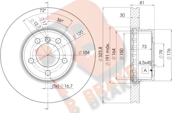 R Brake 78RBD20265 - Kočioni disk www.molydon.hr