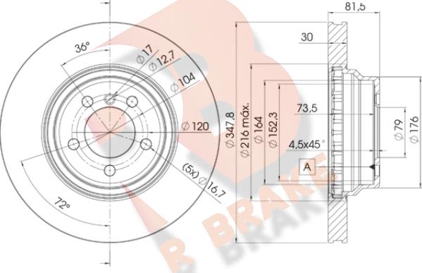 R Brake 78RBD20267 - Kočioni disk www.molydon.hr