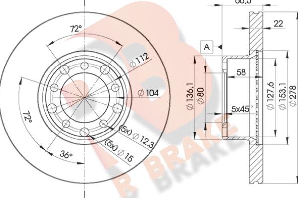 R Brake 78RBD20205 - Kočioni disk www.molydon.hr