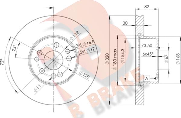 R Brake 78RBD20212 - Kočioni disk www.molydon.hr